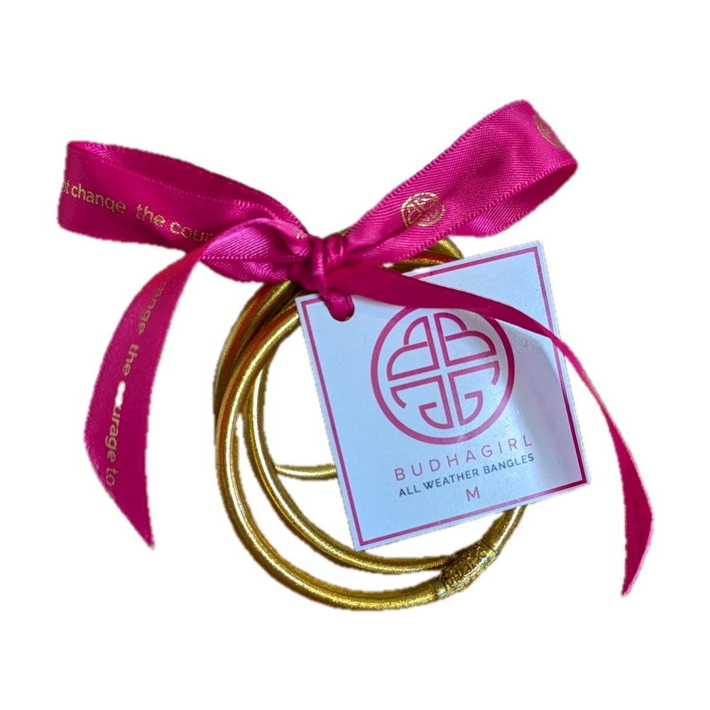 Set of 3 GOLD ALL WEATHER BANGLES® (AWB®) - SERENITY PRAYER